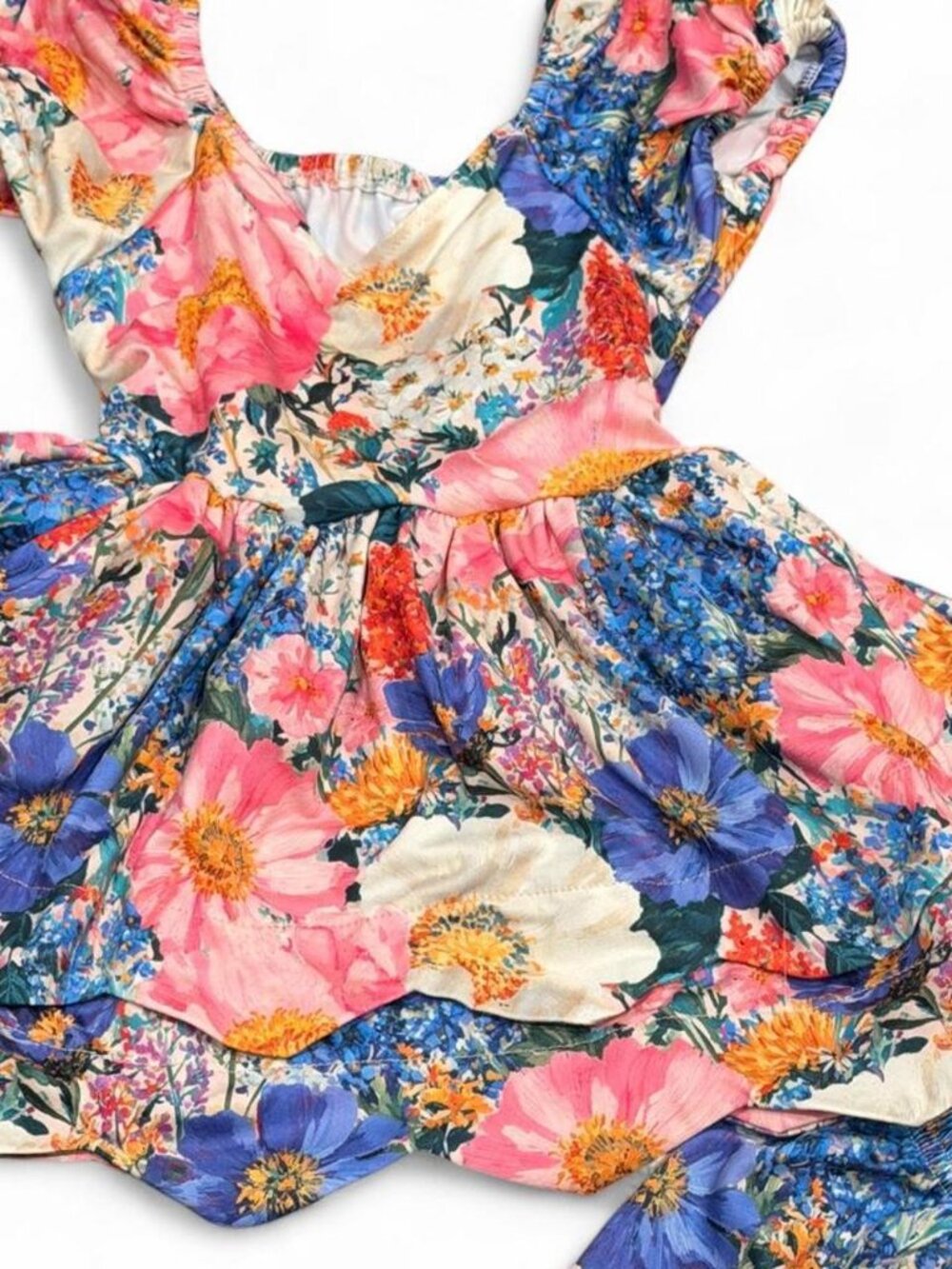 Laila Boutique Girls Floral Dress & Shorts Set Size 2T